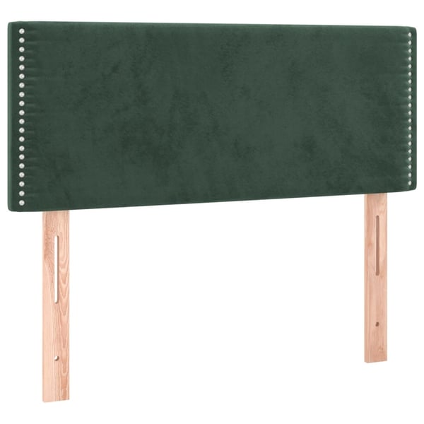 vidaXL kontinentalseng med madras 80x200 cm fløjl mørkegrøn