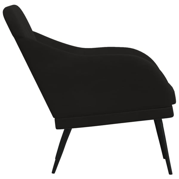 vidaXL Fåtölj svart 63x76x80 cm sammet