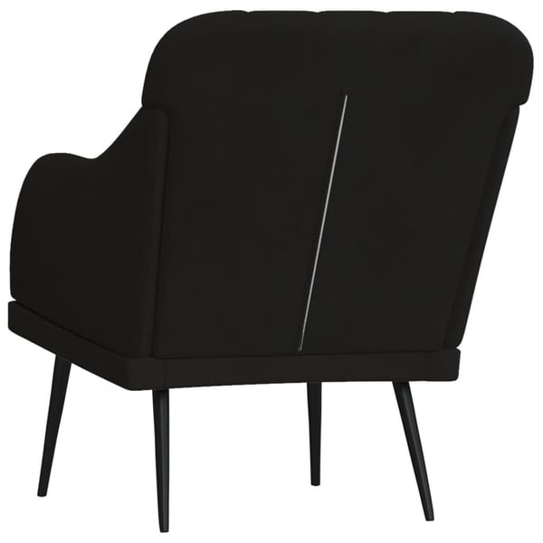 vidaXL Fåtölj svart 63x76x80 cm sammet