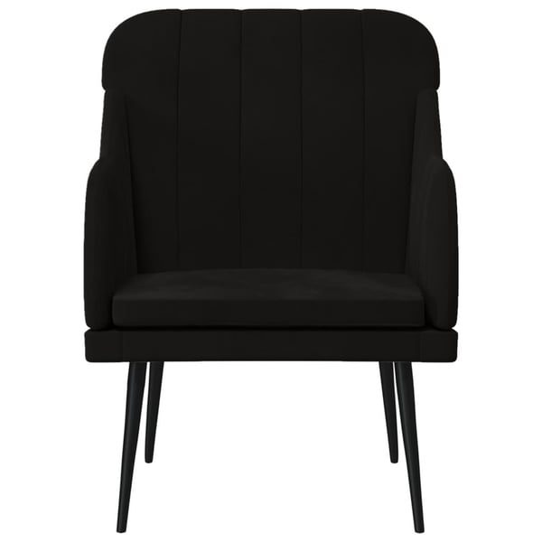 vidaXL Fåtölj svart 63x76x80 cm sammet