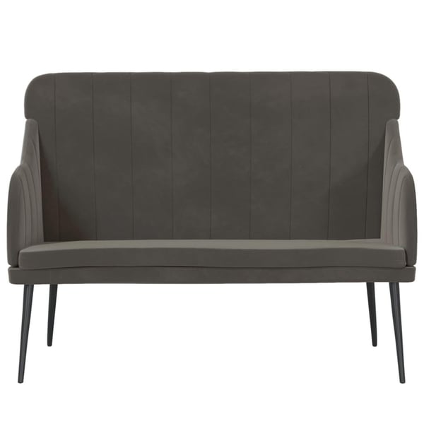 vidaXL bænk 110x76x80 cm velour mørkegrå