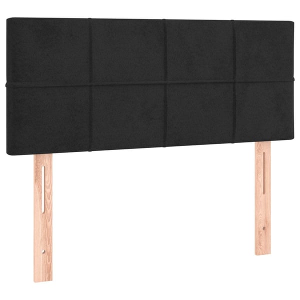 vidaXL Ramsäng med madrass & LED svart 80x200 cm sammet