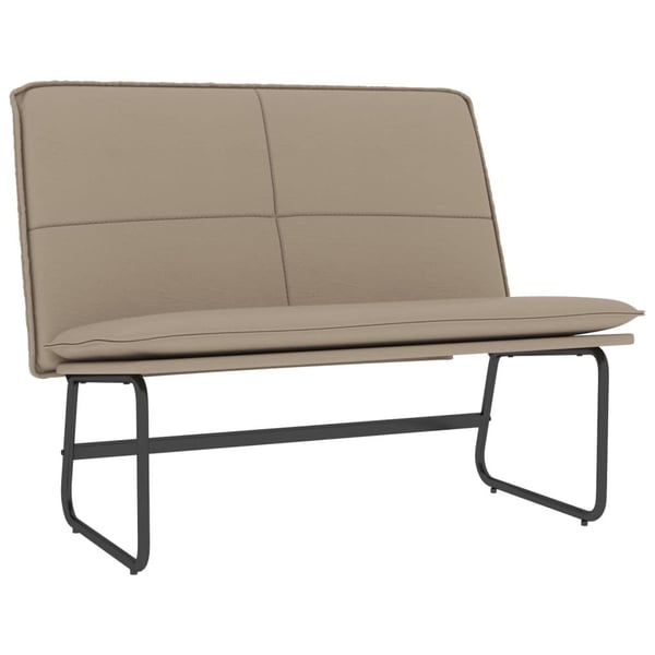 vidaXL bænk 100x75x76 cm kunstlæder cappuccinofarvet