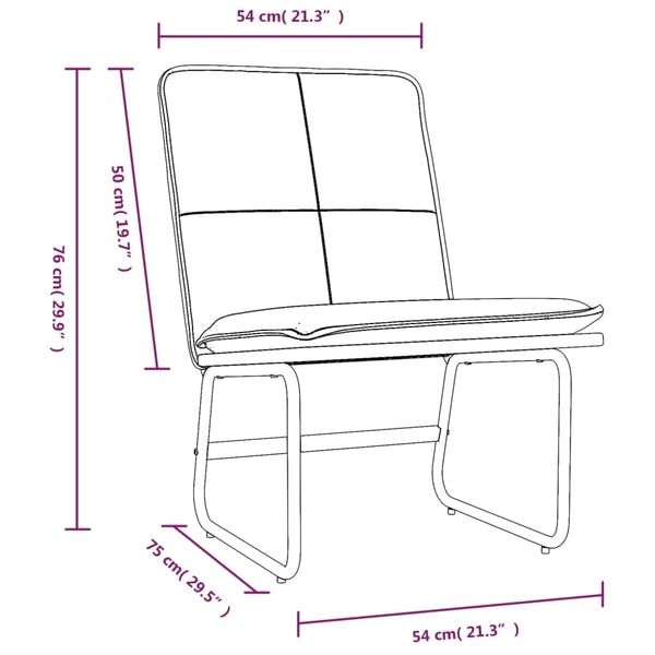 vidaXL loungestol 54x75x76 cm kunstlæder grå