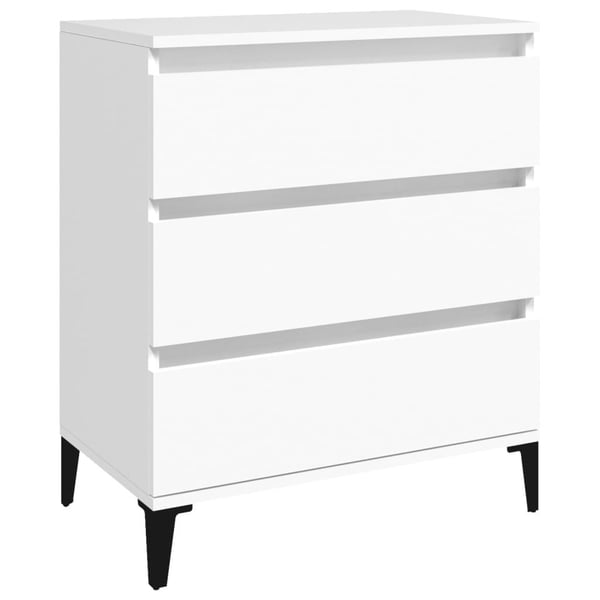vidaXL skænk 60x35x70 cm konstrueret træ hvid