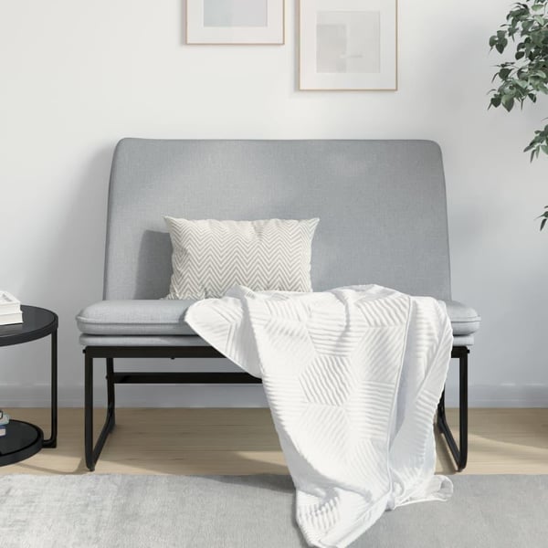 vidaXL bænk 100x75x76 cm stof lysegrå