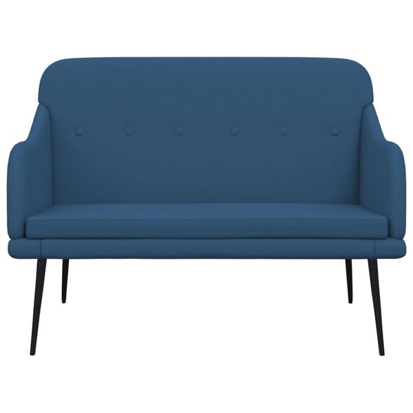 vidaXL bænk 110x76x80 cm stof blå