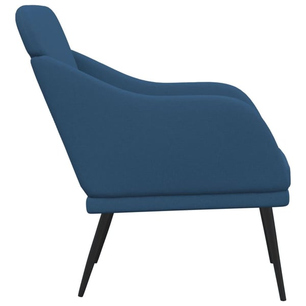 vidaXL Fåtölj blå 63x76x80 cm tyg