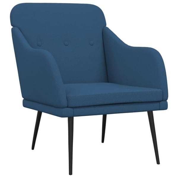 vidaXL Fåtölj blå 63x76x80 cm tyg