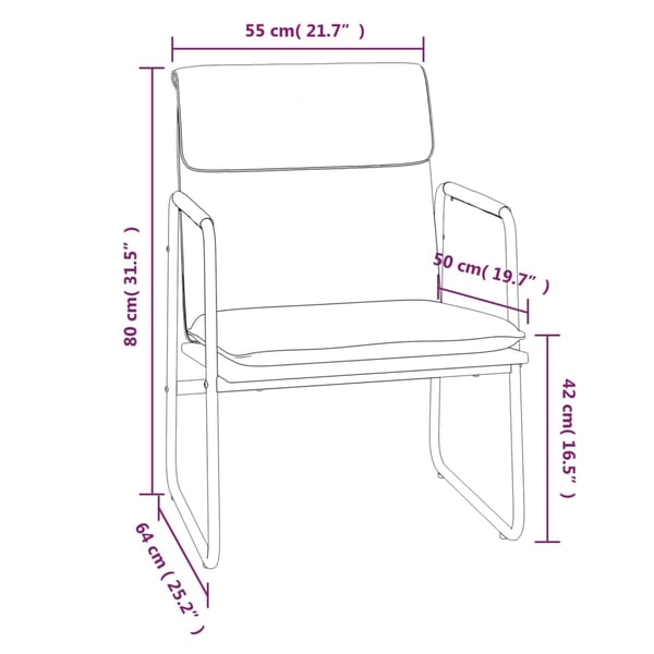 vidaXL loungestol 55x64x80 cm stof Blå