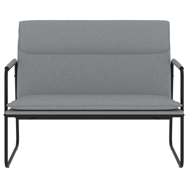 vidaXL bænk 100x64x80 cm stof lysegrå