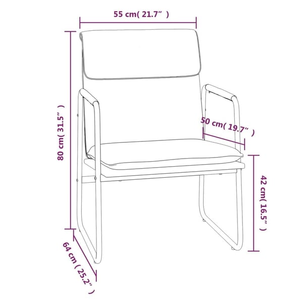 vidaXL loungestol 55x64x80 cm stof mørkegrå