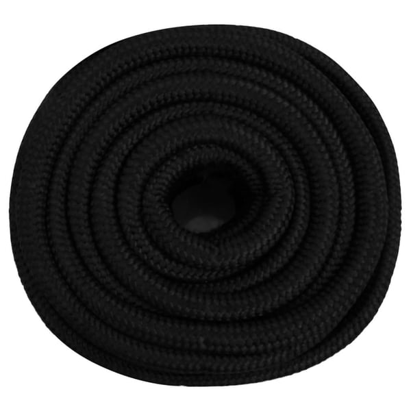 vidaXL Arbeidstau svart 20 mm 50 m polyester
