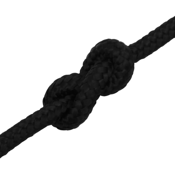 vidaXL arbejdsreb 6 mm 250 m polyester sort