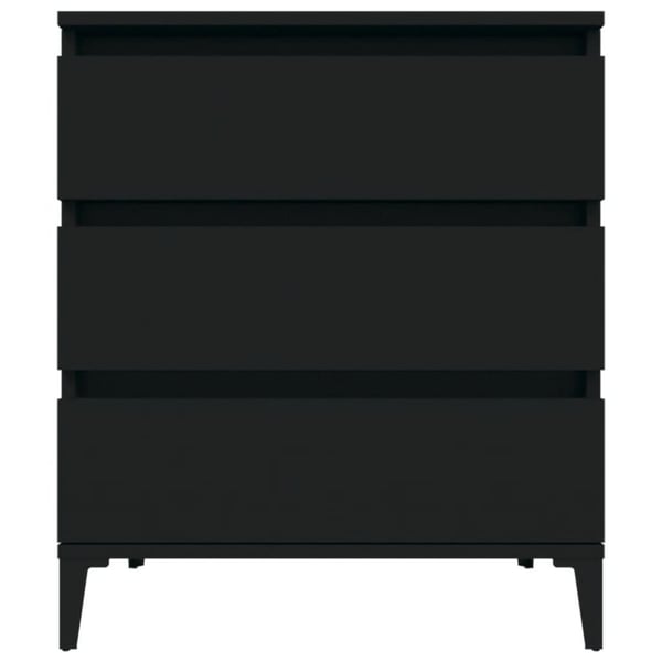 vidaXL Skjenk svart 60x35x70 cm konstruert tre