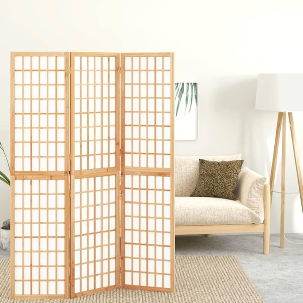 vidaXL Sammenleggbar romdeler 3 paneler japansk stil 120x170 cm