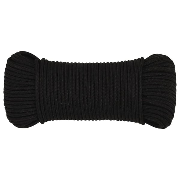 vidaXL arbejdsreb 4 mm 500 m polyester sort