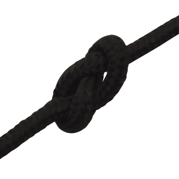 vidaXL arbejdsreb 4 mm 500 m polyester sort