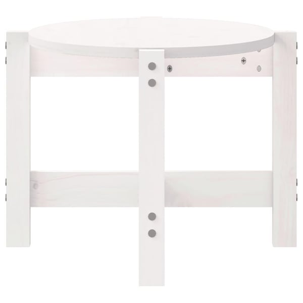 vidaXL Salongbord hvit 87x48x35 cm heltre furu