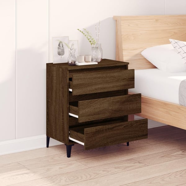 vidaXL Skjenk brun eik 60x35x70 cm konstruert tre
