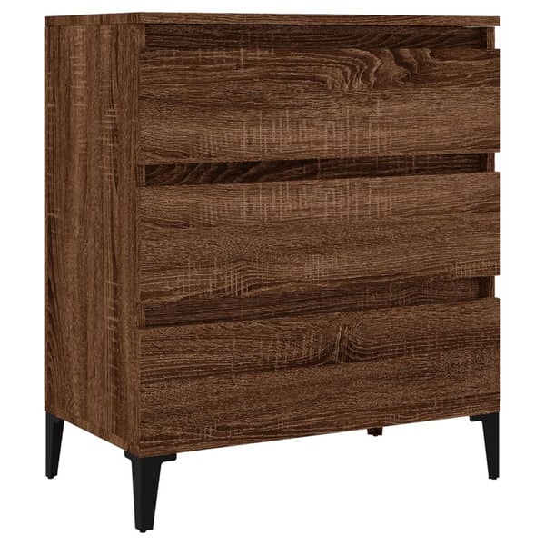 vidaXL Skjenk brun eik 60x35x70 cm konstruert tre