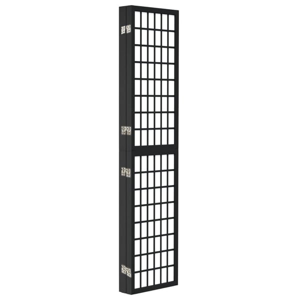 vidaXL Sammenleggbar romdeler 5 paneler japansk stil 200x170 cm svart