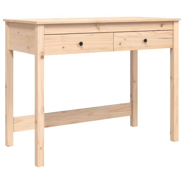 vidaXL skrivebord med skuffer 100x50x78 cm massivt fyrretræ