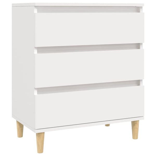 vidaXL Skjenk hvit 60x35x70 cm konstruert tre