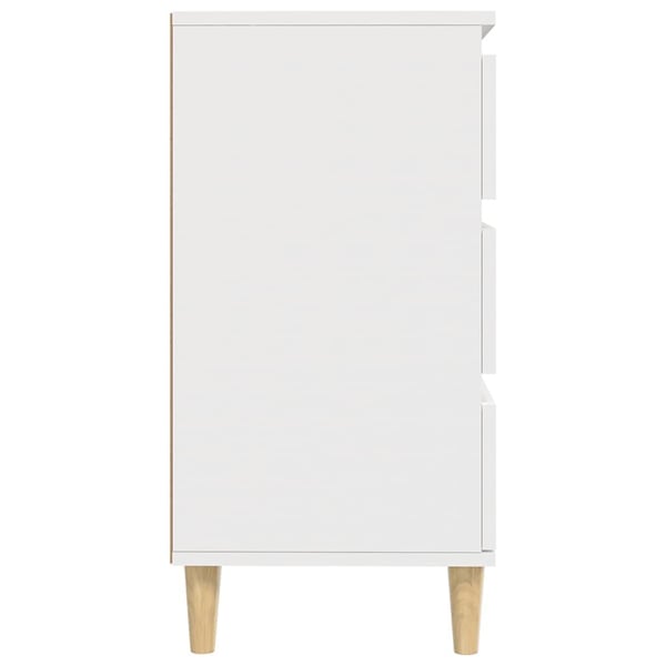 vidaXL Skjenk hvit 60x35x70 cm konstruert tre