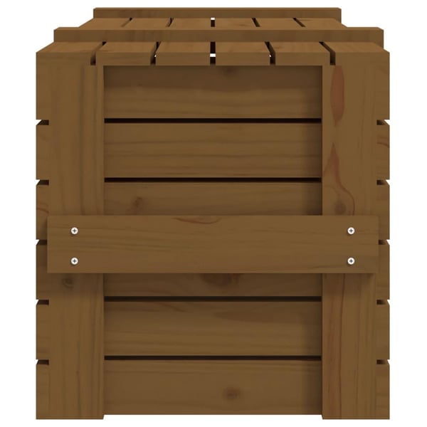 vidaXL Putekasse honningbrun 91x40,5x42 cm heltre furu