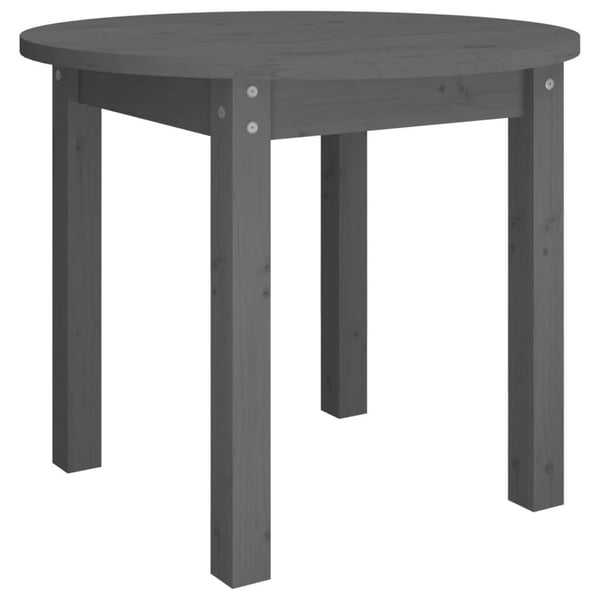 vidaXL Salongbord grå Ø 55x45 cm heltre furu