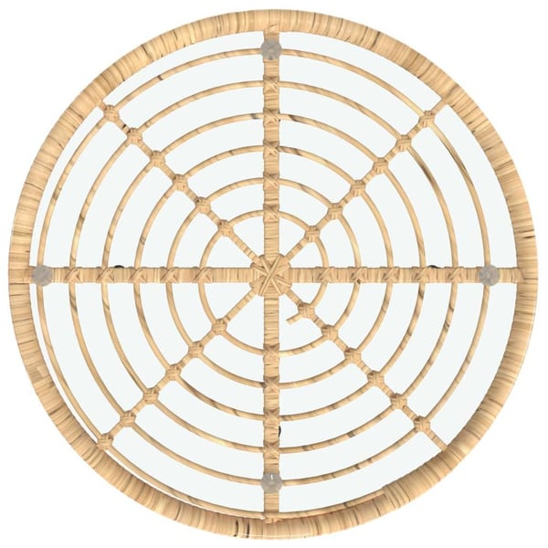 vidaXL Spisebord Ø80 cm  herdet glass og stål