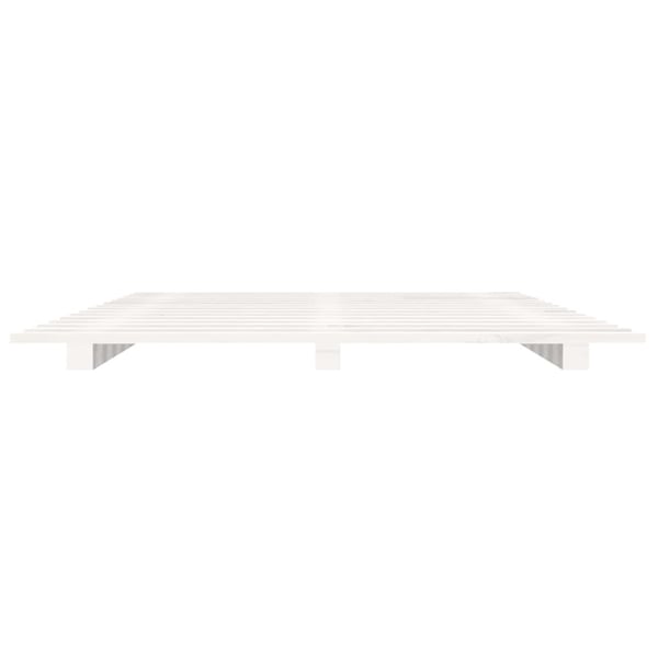 vidaXL Sengeramme hvit 140x200 cm heltre furu