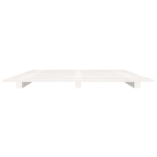 vidaXL Sengeramme hvid 150x200 cm heltre furu
