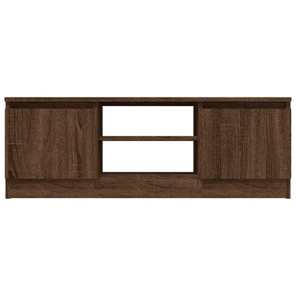 vidaXL tv-bord med låge 102x30x36 cm brun egetræsfarve