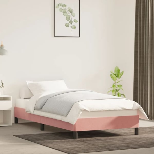 vidaXL Sängram rosa 80x200 cm sammet