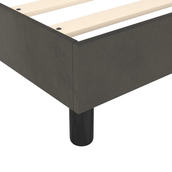 vidaXL kontinentalseng med madras 80x200 cm fløjl mørkegrå