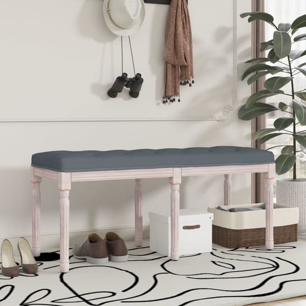 vidaXL bænk 110x40x49 cm velour mørkegrå