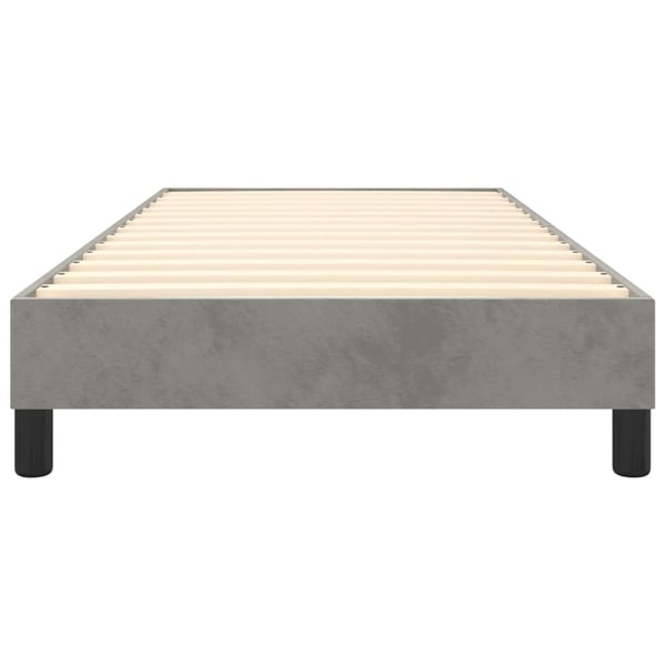 vidaXL Boxspring sengeramme Lysegrå 80x200 cm Fløjl