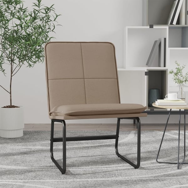 vidaXL loungestol 54x75x76 cm kunstlæder cappuccinofarvet