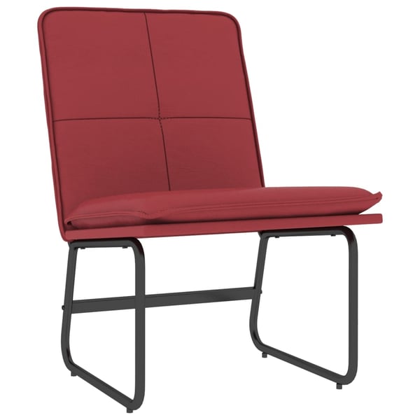 vidaXL loungestol 54x75x76 cm kunstlæder vinrød