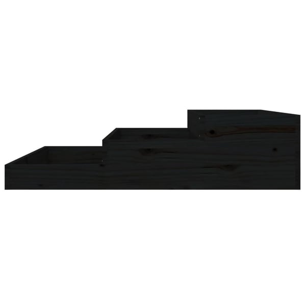 vidaXL Plantekasse svart 107x107x27 cm heltre furu