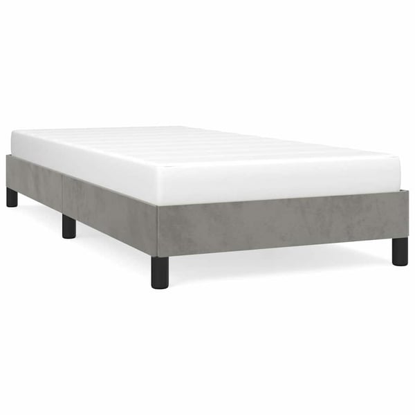 vidaXL Sängram ljusgrå 80x200 cm sammet