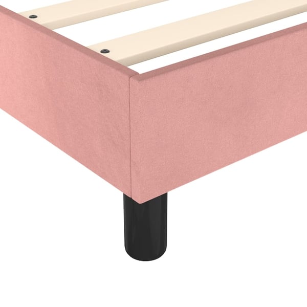 vidaXL Boxspring sengeramme 80x200 cm fløjl pink