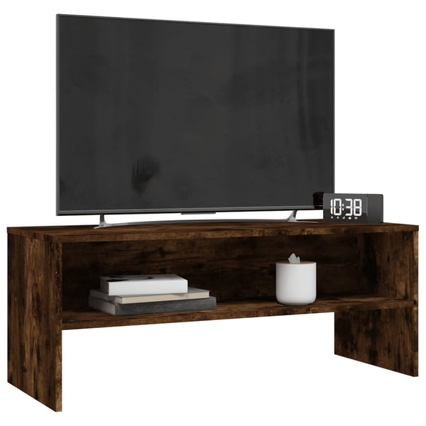 vidaXL TV-benk røkt eik 100x40x40 cm konstruert tre