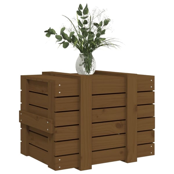 vidaXL Putekasse honningbrun 58x40,5x42 cm heltre furu
