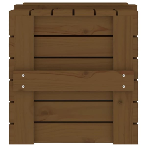 vidaXL Putekasse honningbrun 58x40,5x42 cm heltre furu