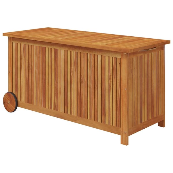 vidaXL Putekasse med hjul 113x50x58 cm heltre akasie