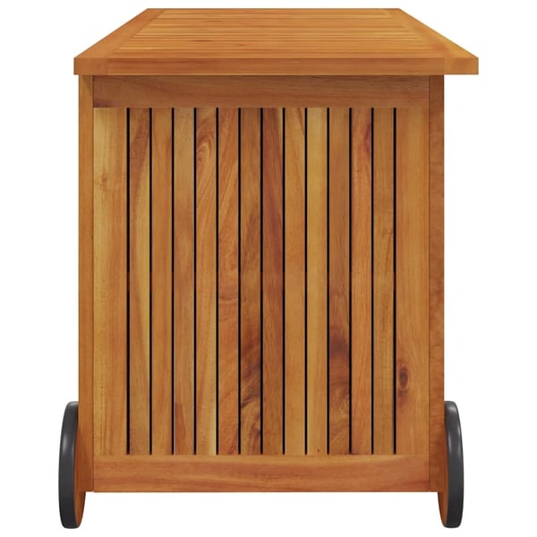 vidaXL Putekasse med hjul 113x50x58 cm heltre akasie