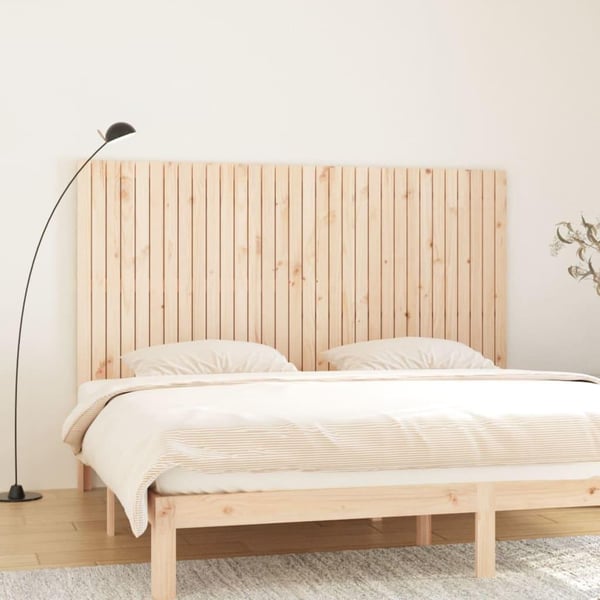 vidaXL sengegavl 204x3x110 cm massivt fyrretræ